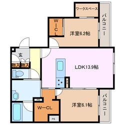 松阪駅 徒歩7分 2階の物件間取画像